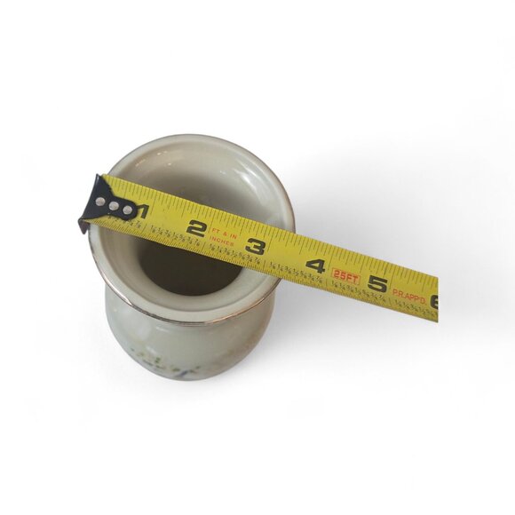 Vintage Japanese Satsuma Ware Vase - Hand-Painted Peacock & Florals w/ Gold Trim - Picture 5 of 6